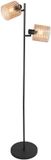 Mexlite Lampe sur pied - noir ambré - Ocre - verre métal - lampe en verre coloré - E14 - 4228ZW