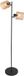 Mexlite Lampe sur pied - noir ambré - Ocre - verre métal - lampe en verre coloré - E14 - 4228ZW