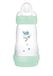 MAM Easy Start Anti-koliek flesje voor baby's van 2-4 maanden, 260 ml met zuiger, stroomsnelheid 2 voor 2+ maanden, van SkinSoft siliconen, biologisch circulair, groen
