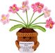 Fleurs crochetées, émotionnelles – Myosotis – Fleurs amusantes – Carte réconfortante – Parfait pour la décoration de bureau – 11x9x5cm – Fleurs décoratives