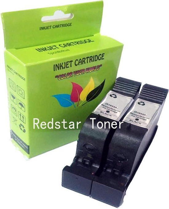 RedStar Toner 2-Pack Compatible HP 51629AE (HP29) Black Ink Cartridges