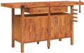 vidaXL Werkbank met laden en klemmen, 162x62x83 cm, acaciahout