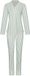 Pastunette Nordic Leaf Pyjama Doorknoop Katoen Wit/Groen Gestreept Maat 44