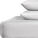 Highams Luxe Hotelstijl Hoeslaken Polycotton Gemakkelijk Onderhoud Beddengoed, Zilver Grijs - Eenpersoons