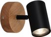 Briloner Leuchten WOOD & STYLE Wandlamp Zwart Metaal Hout GU10 Draaibaar