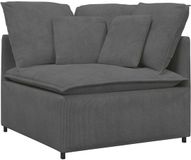 vidaXL Modulaire Hoekbank met Kussens, Donkergrijs, 100 cm