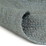 vidaXL Vloerkleed Handgemaakt Rond 150 cm Jute Olijfgroen - 8720286980392