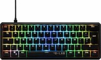 The G-Lab Keyz Thallium - Mechanisch toetsenbord 60% USB - Red Switch verwisselbaar - Mini gaming-toetsenbord, mechanisch formaat, ultra-compact, 100% aanpasbaar. PC/PS4/PS5/Xbox - Azerty - Nieuw