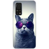 Xiaomi Siliconen hoesje compatibel met Xiaomi Mi 10T, Xiaomi Mi 10T Pro Kat met bril