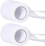 Funny Fashion Tule stof op rol - 2x - wit - 7.5cm x 20meter - Organza/mesh decoratie stoffen