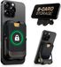 SUPCASE UB Mag Vault Wallet Stand | Magnetische Kaarthouder / Pasjeshouder | Compatibel met MagSafe | Portemonnee voor 6 Pasjes | Portemonnee | Standaard | Carbon Zwart