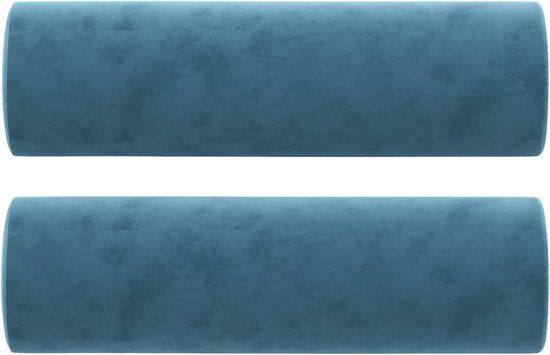 vidaXL Sierkussens 2 stuks Blauw Fluweel 15x50 cm