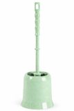 Plasticforte Wc Borstel - met houder - mintgroen - kunststof - toiletborstel - 37 cm