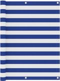 vidaXL Balkonscherm 120x500 cm Oxford Stof Wit en Blauw