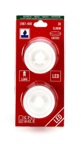 KONSTSMIDE 1987-450 LED-Teelichter 2er Set Lila Purpur O x H 3.5 cm 4