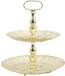Home Deco Factory Étagère 2 niveaux - or - métal - D39 x H43 cm