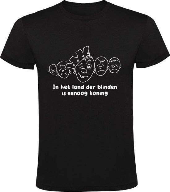 Sol's In het land der blinden is eenoog koning Heren T-shirt 4XL Zwart