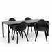 Lesliliving Tuinstoel Montreux zwart/zwart met Carcassone 200 x 90 cm
