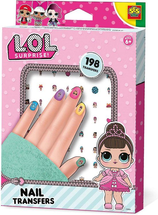SES L.O.L. Nagel Transfers - 198 Nagel Stickers - Meisjes Knutselpakket