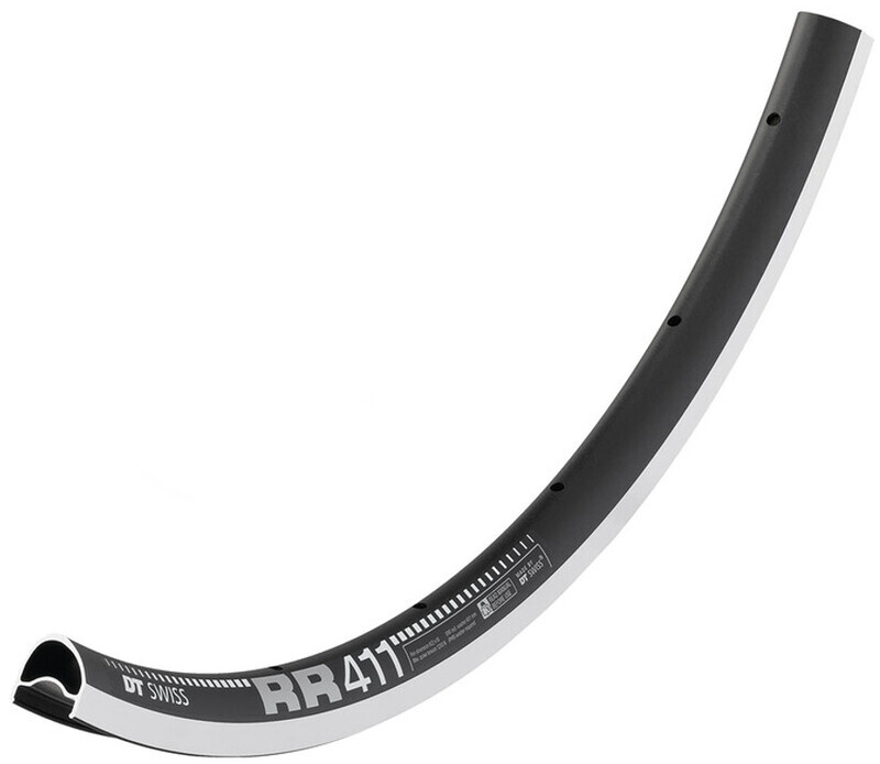 DT Swiss RR 411 Velg 28"" Asymmetrisch, black