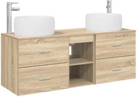 vidaXL Badkamermeubel Set 3-delig Sonoma Eiken 49,5 x 44,5 x 66 cm