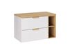 Oria meuble sous-vasque 80cm 2 niches blanc mat