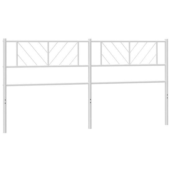 vidaXL Hoofdbord - 193 cm - Metaal - Wit
