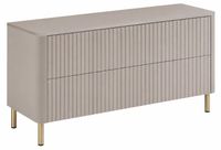 3xE living Meuble sous-vasque 120 cm, cachemire, pieds dorés