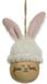 Decoris Paasei - 12 cm - wit - kunststof - paashaas - paasversiering - pasen - paasdecoratie