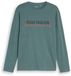 Tom Tailor - T-shirt met lange mouwen en logo-print - Maat M - deep bluish green