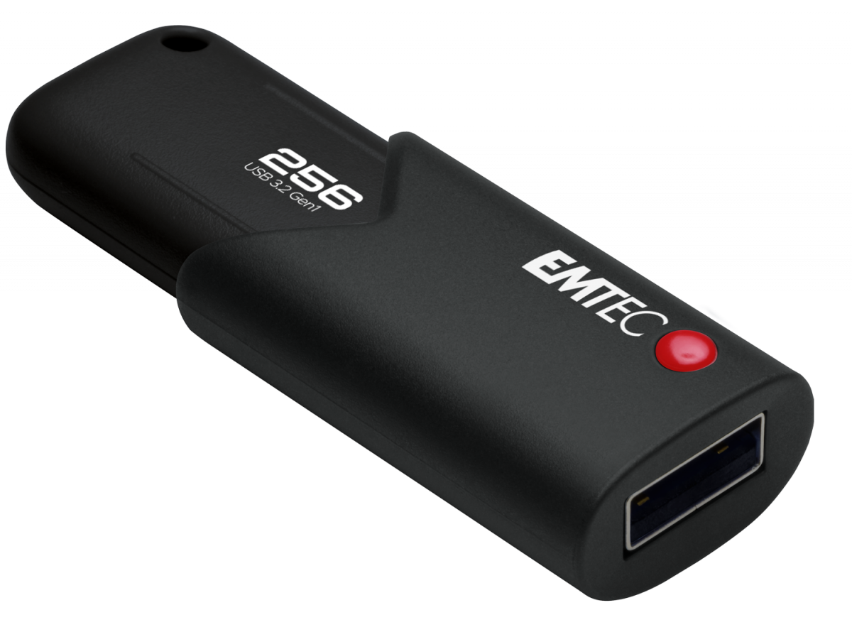 Emtec B120 Click Secure USB-stick - 256 GB - Zwart