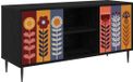 vidaXL Tv-meubel ESSEN 102 x 33 x 51 cm Zwart eiken Bewerkt hout