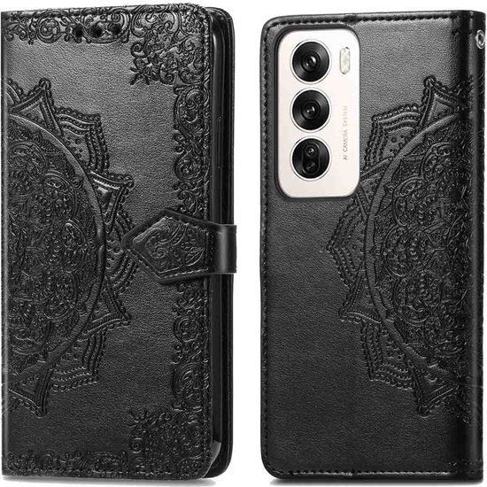 imoshion Hoesje - Geschikt voor Oppo Reno 12 Pro - Mandala Bookcase - Zwart