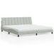 Maison Exclusive Lit avec matelas « Hanko » gris clair 200 x 200 cm, velours