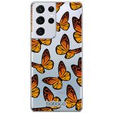ERT GROUP mobiel telefoonhoesje voor Samsung S21 ULTRA origineel en officieel erkend Babaco patroon Butterflies 002