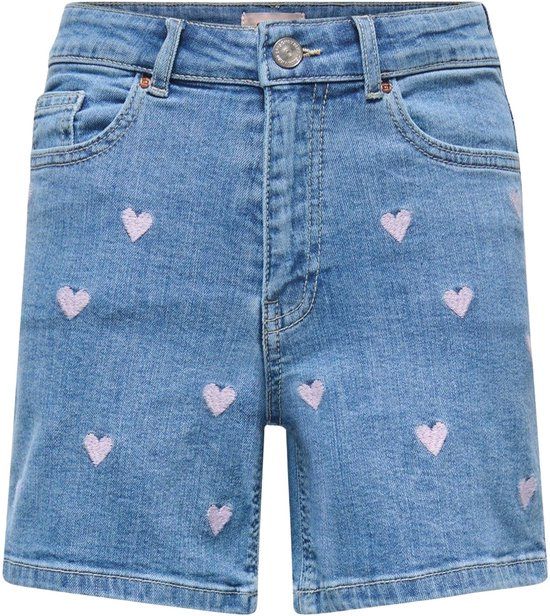 ONLY Kids Only Juicy Heart Denim Short Meisjes - Maat 128