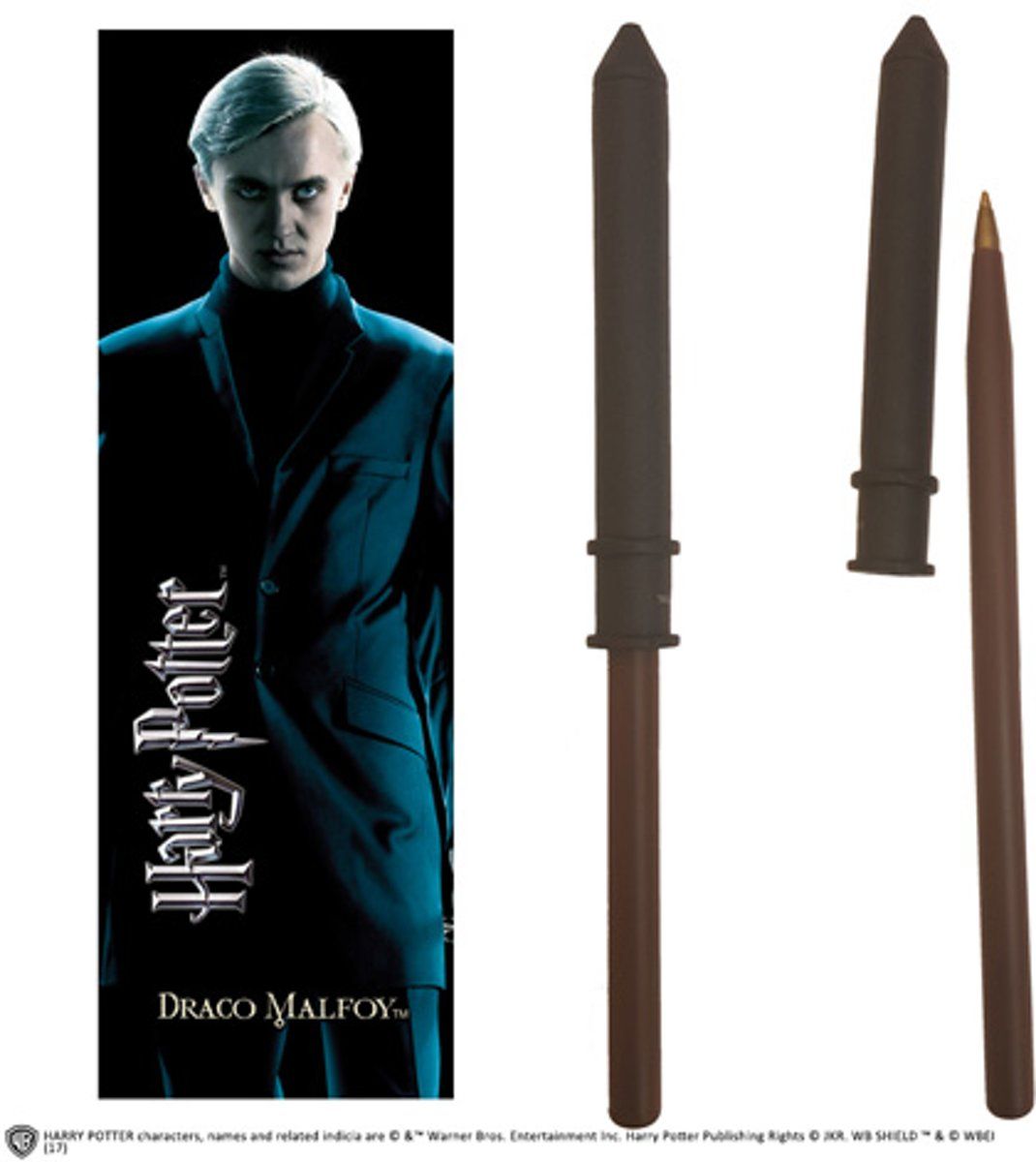 Noble Collection Stylo baguette & Marque-page Drago Malefoy - Boekensteun