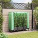 vidaXL Tuinschutting met Kasbedekking en Wielen 3 st Zwart PP