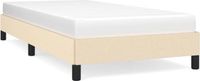 vidaXL Bedframe zonder matras 100x200 cm stof crèmekleurig