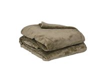 Fleecedeken, Poyet Motte Fleecedeken, polyester, taupe, 180 x 220 cm, motief: Poyet Motte - productlijn microvezel