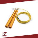 EZRIO SPORTS Corde à sauter - Speedrope - Skipping Rope - Fitness - Perte de poids - Réglable - Roulements à billes - 3M - Or/Jaune