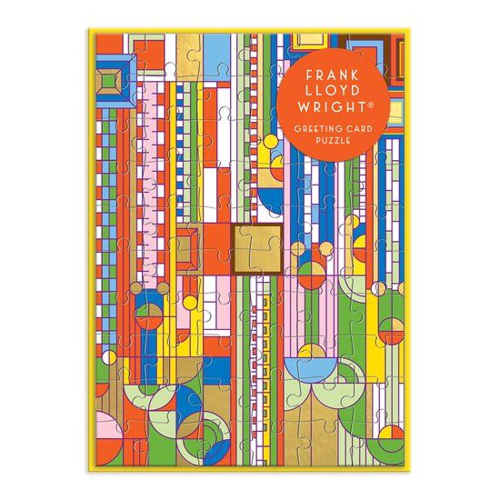 Galison Frank Lloyd Wright Saguaro Forms & Cactus Flowers Greeting Card Puzzle