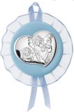Benefischl Wiegenhoofd medaillon met GUARDIAN ANGEL applicatie Zwart