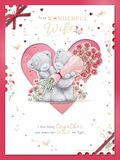 Me to You Tatty Teddy Luxe Boxed Handgemaakte Valentijnsdag Kaart 'To my Wonderful Wife' 30,5 x 22,9 cm - Officiële Collectie