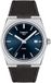 Tissot PRX men's watch silicone strap T137.410.17.041.00 steel blue background