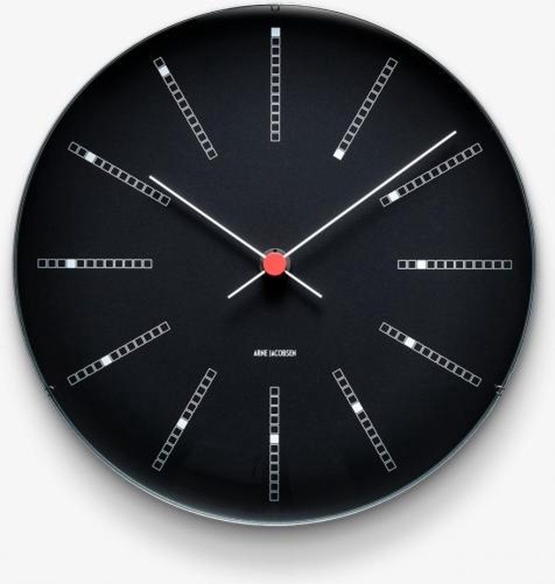 Arne Jacobsen Bankiers Wandklok zwart 29cm - Aluminium - 5709513436461