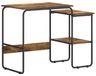 Bureau avec espace de rangement Chêne fumé 100 x 50 x 75 cm