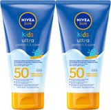 NIVEA SUN Kids Ultra Protect & Play Zonnebrand Lotion - SPF 50+ - Duo Pack - 2x 150 ml