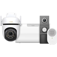 TP-Link Tapo Smart Home Security Kit: H500 HomeBase, C530WS Camera, D235 Doorbell