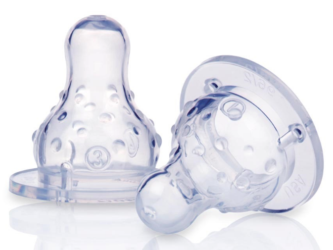 Nuby ID0024 - Flesspenen - Transparant - 6 stuks